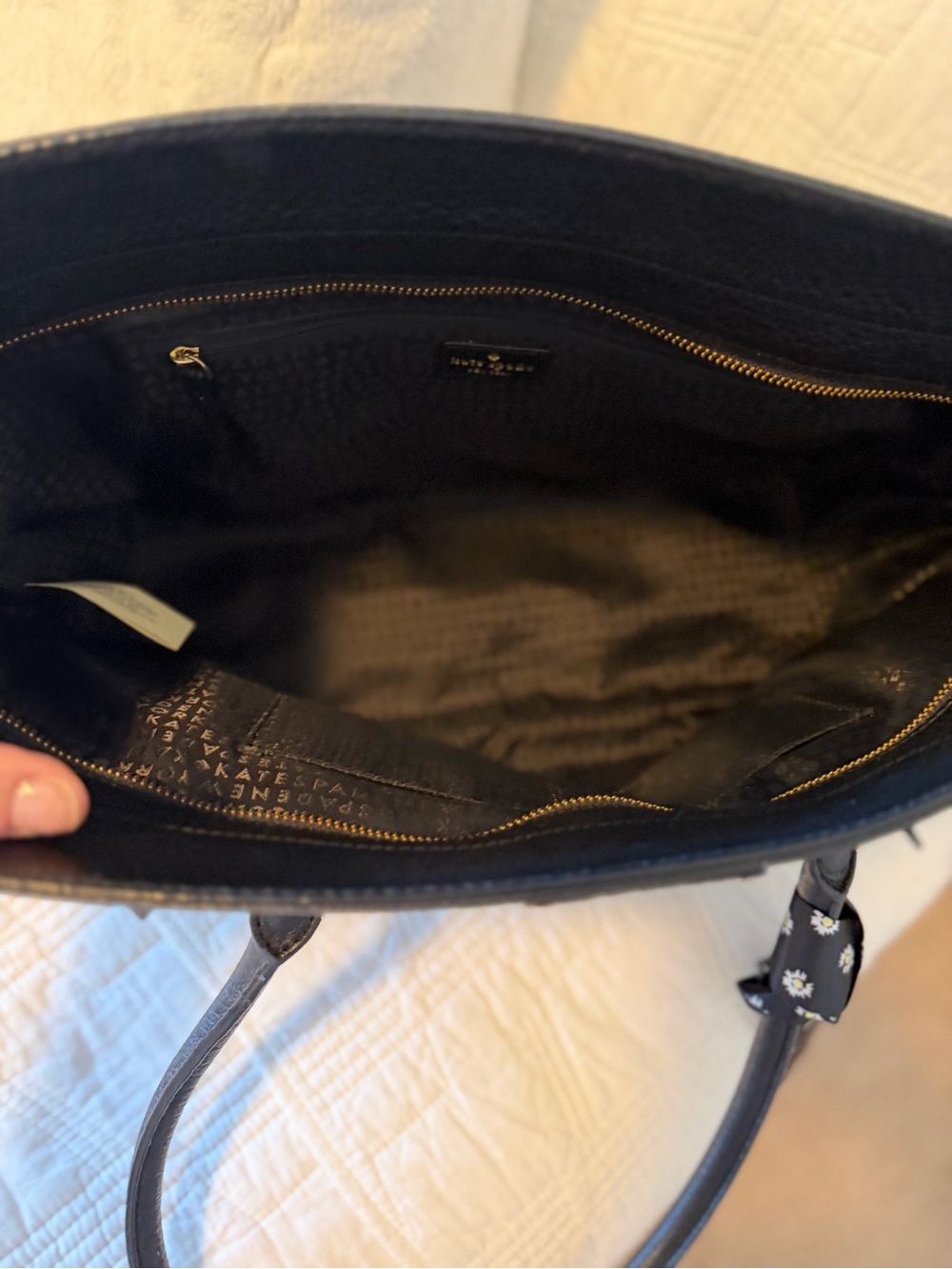 Kate Spade NWOT Bay St Oden Black Pebbled Leather Tote - Picture 4 of 12